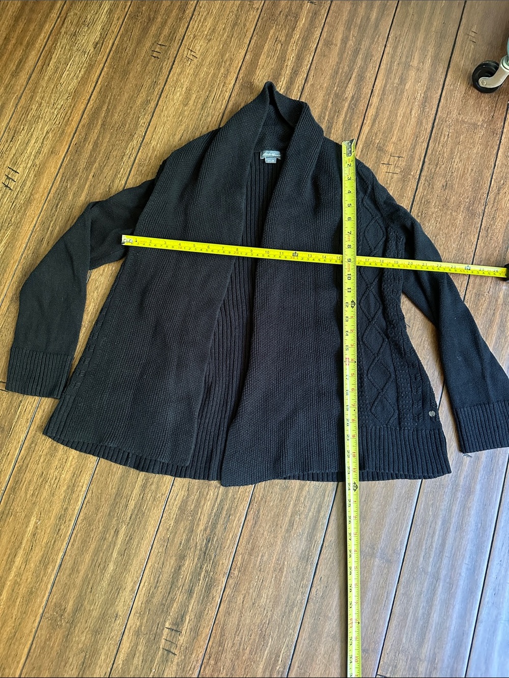 Eddie Bauer Dark Knit Open-Front Cardigan